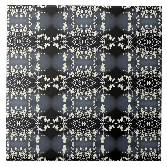 Azulejo Decorative black and white pattern (Frente)