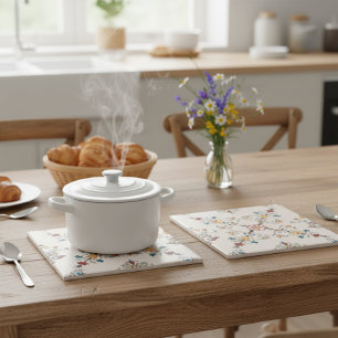 Azulejo Decorative Tile with Colorful Baroque Floral