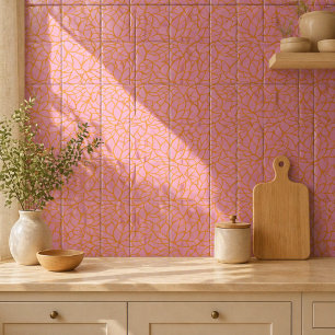 Azulejo Decorativo Botánico Moderno   Baldosa Cerá