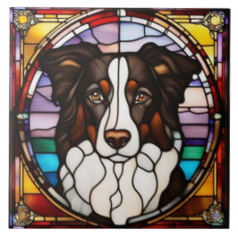 Azulejo Decorativo de Border Collie Adorable