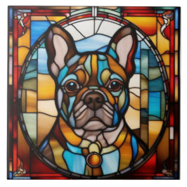 Azulejo decorativo de Bulldog Francés lindo