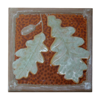 Azulejo decorativo de cerámica Craftsman hoja de r