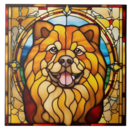 Azulejo Decorativo de Chow Chow Adorable