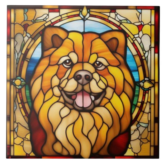 Azulejo Decorativo de Chow Chow Adorable (Frente)