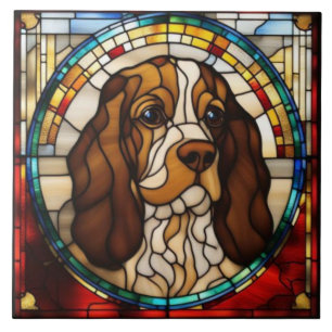 Azulejo Decorativo de Cocker Spaniel Adorable
