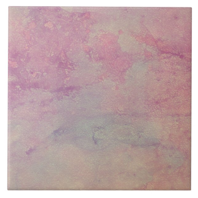 Azulejo decorativo de estilo mármol rosa y aqua (Frente)