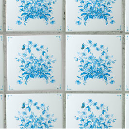 Azulejo decorativo inspirado en Toile de Arbusto d