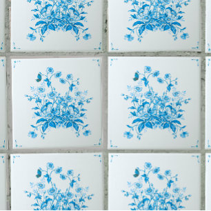 Azulejo decorativo inspirado en Toile de Arbusto d