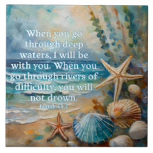 Azulejo decorativo Isaías 43:2