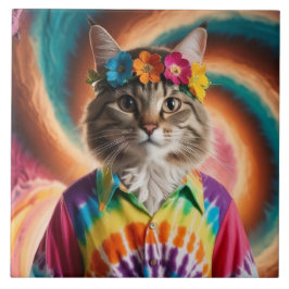 Azulejo Decorativo Niño Flor Tabby Lindo