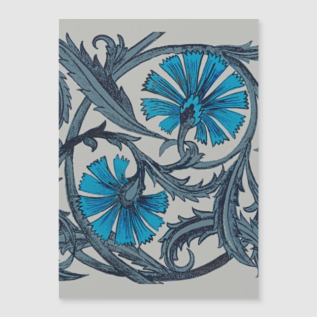 Azulejo decorativo rústico de arte floral antiguo  (Anverso)