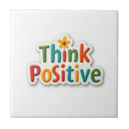Azulejo Decorativo Think Positive