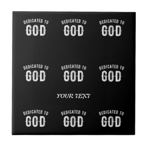 AZULEJO DEDICADO A DIOS TEXTO BLANCO FRESCO PERSONALIZABLE