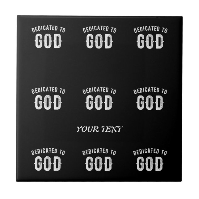 AZULEJO DEDICADO A DIOS TEXTO BLANCO FRESCO PERSONALIZABLE (Frente)