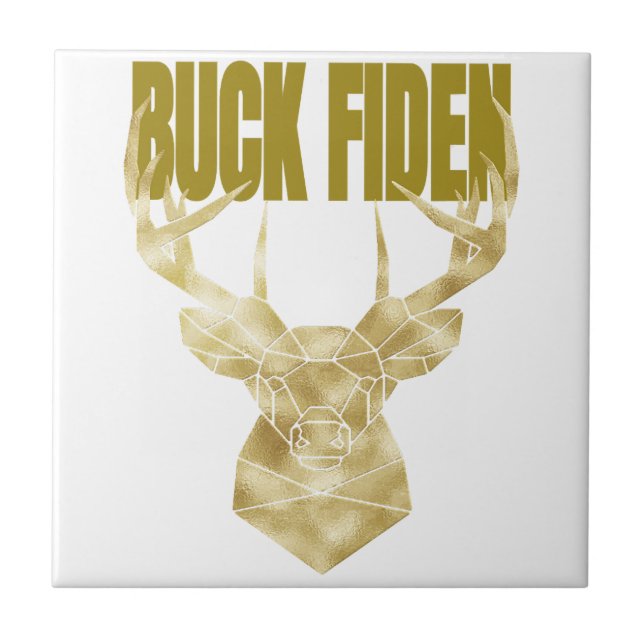 Azulejo Deer Hunter Buck arregla el muro político anti BId (Frente)
