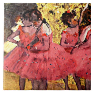 Azulejo Degas - Los bailarines rosados