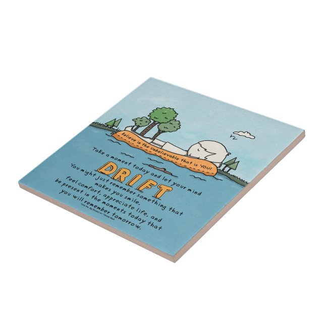 Azulejo Deja que tu mente divague (Lado)