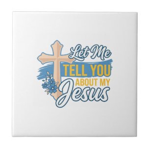 Azulejo Déjame contarte sobre mi camiseta cristiana de Jes
