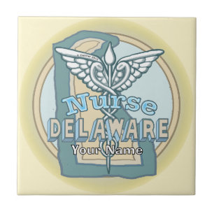 Azulejo del Caduceo de Enfermera de Delaware