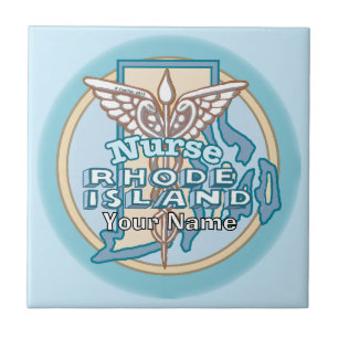 Azulejo del Caduceo de Enfermera de Rhode Island