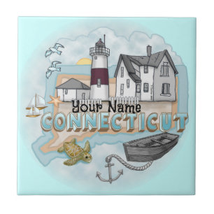 Azulejo del faro de Connecticut