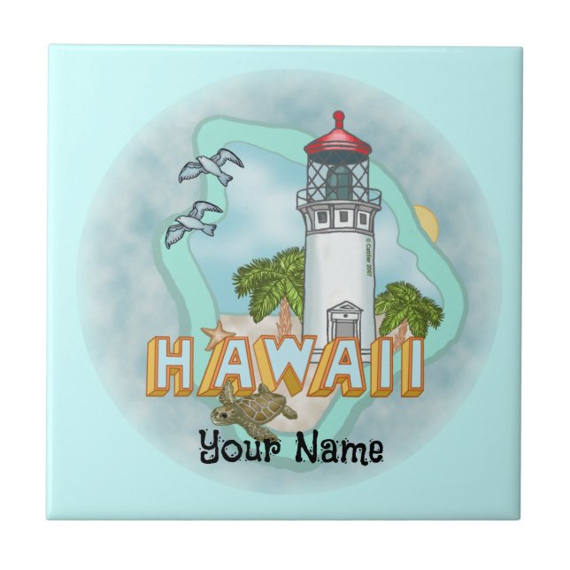 Azulejo del faro de Hawaii (Frente)