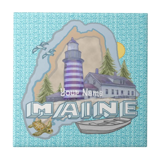 Azulejo del Faro de Maine (Frente)