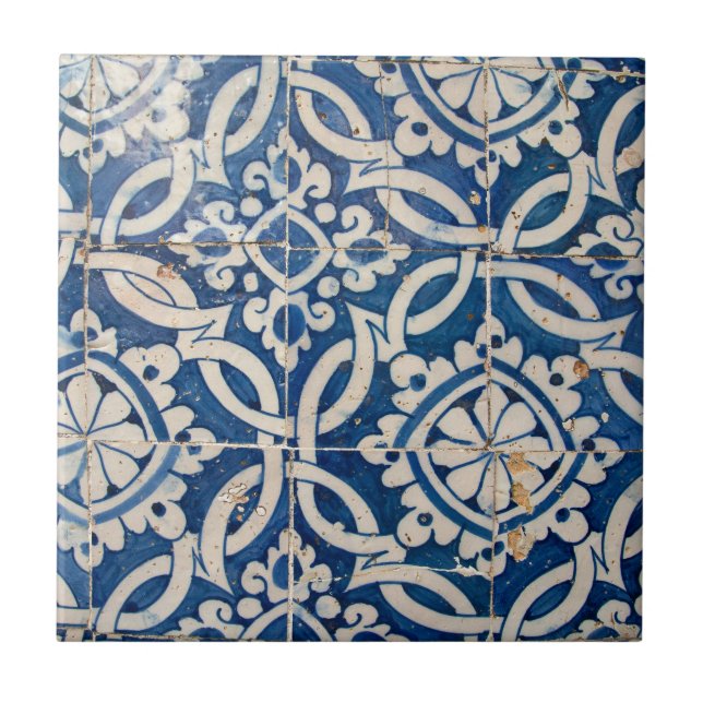 Azulejo del portugués del vintage (Frente)