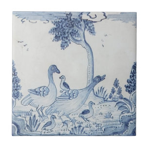 Azulejo Delft holandés con Antídola Geese o Ducks-25