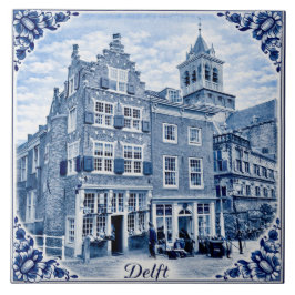 Azulejo Delft houses Delft Blue style ceramic tile