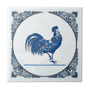 Azulejo Delft look Rooster, cambiar imagen, mosaico cerámi