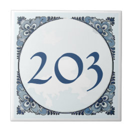 Azulejo Delft look Tile, House Numbers, change number