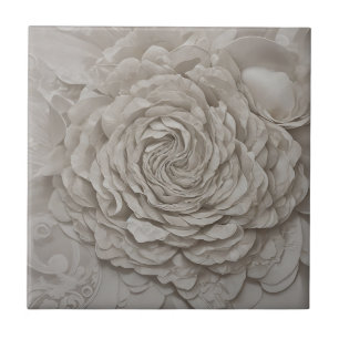 Azulejo Delicada Gardenia Flor blanca suave