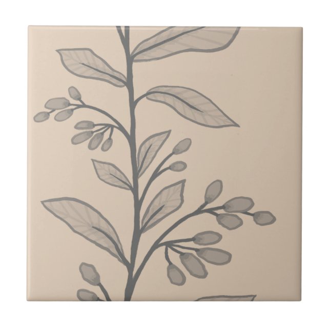 Azulejo Delicada Reveridad Botánica L5 Gran Pared De Plant (Frente)