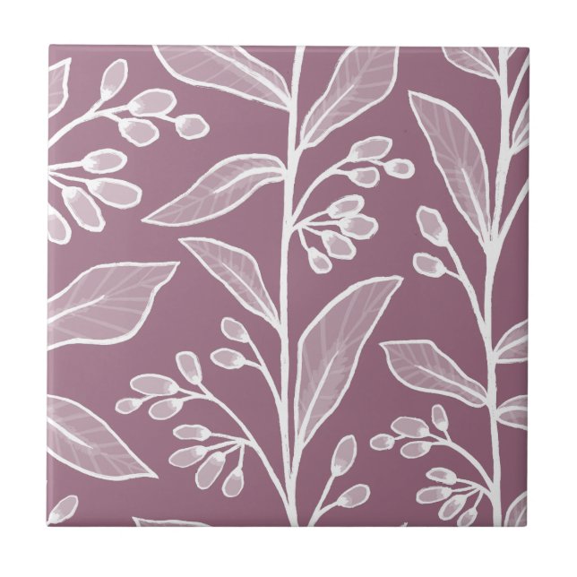 Azulejo Delicada Reveridad Botánica L7 Grandes Plantas Bla (Frente)