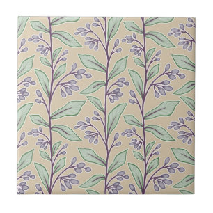 Azulejo Delicada Reverie Botánica M8 Plantas Grandes Morad