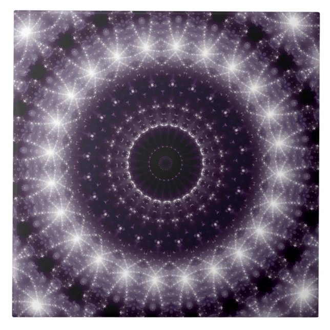 Azulejo Delicado patrón de encaje blanco y negro (Frente)