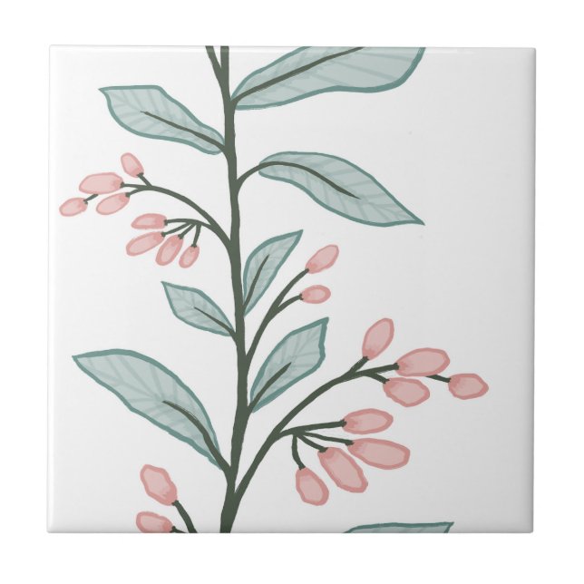 Azulejo Delicado Reverie Botánico L4 Grandes Plantas Paste (Frente)