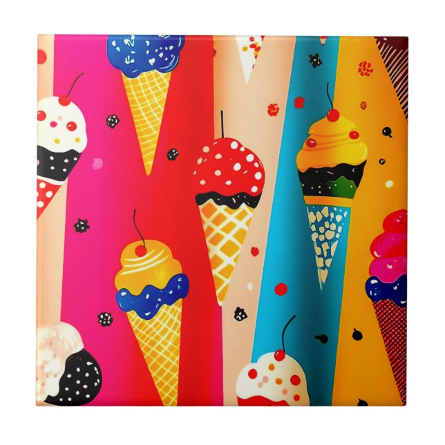 Azulejo Delicioso Helado (Frente)