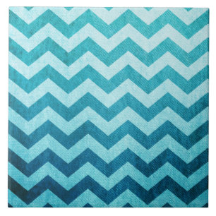 Azulejo Denim Chevron por Shirley Taylor