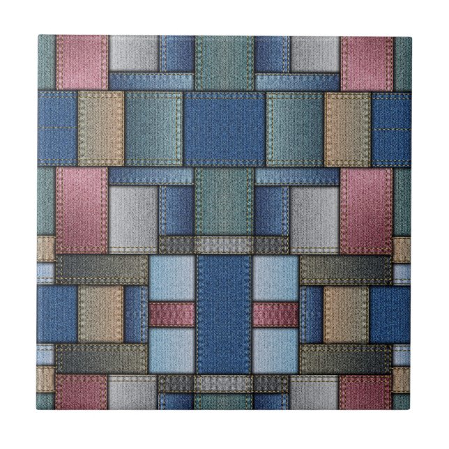Azulejo Denim Patchwork (Frente)