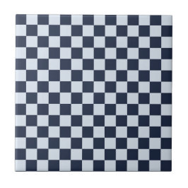 Azulejo Denim rinse checkerboard pattern