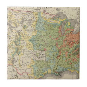 Azulejo Densidad demográfica de Estados Unidos, 1890