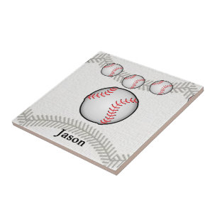 Azulejo Deportes cerámicos de béisbol blanco