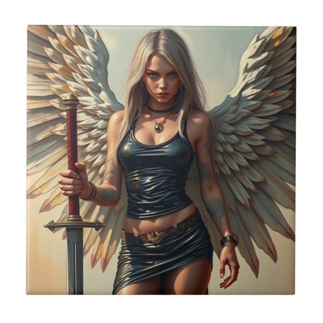 Azulejo Der Engel des Kriegers (Frente)