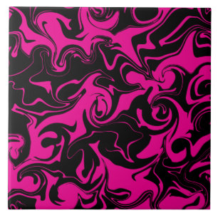 Azulejo Derrame - Magenta y negro