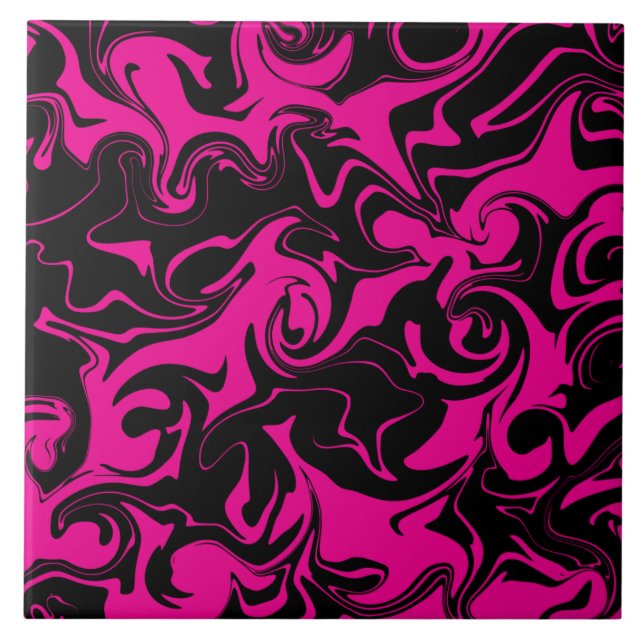 Azulejo Derrame - Magenta y negro (Frente)