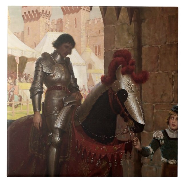 Azulejo “Derrotado” de Edmund Blair Leighton (Frente)