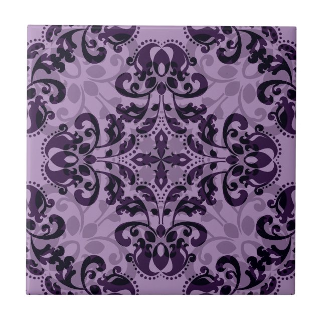 Azulejo Deseo de damasco morado (Frente)