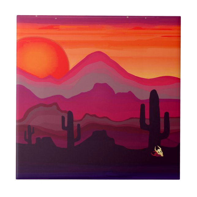 Azulejo Desert Sunset Tile (Frente)
